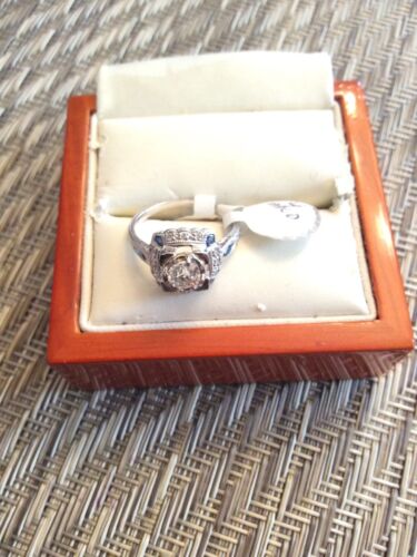 Platinum Fancy Antique Diamond Ring With Fancy Cut