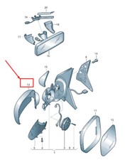 VW Caddy IV SA MK6 Door Mirror Cap Front Right LHD 7H1857528CC9X NEW GENUINE