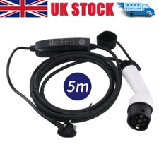 EV Charging Cable Type 2 UK Plug Home Electric Vehicle Charger Portable 5M 13A