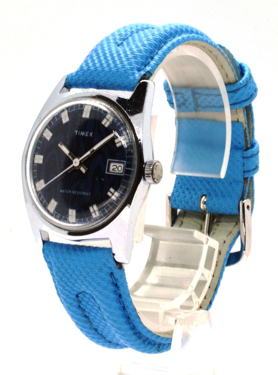 タイメックス　1960年代アメリカ輸入 Rare Vintage 1960's Midsize 31mm Timex Manual Watch Blue