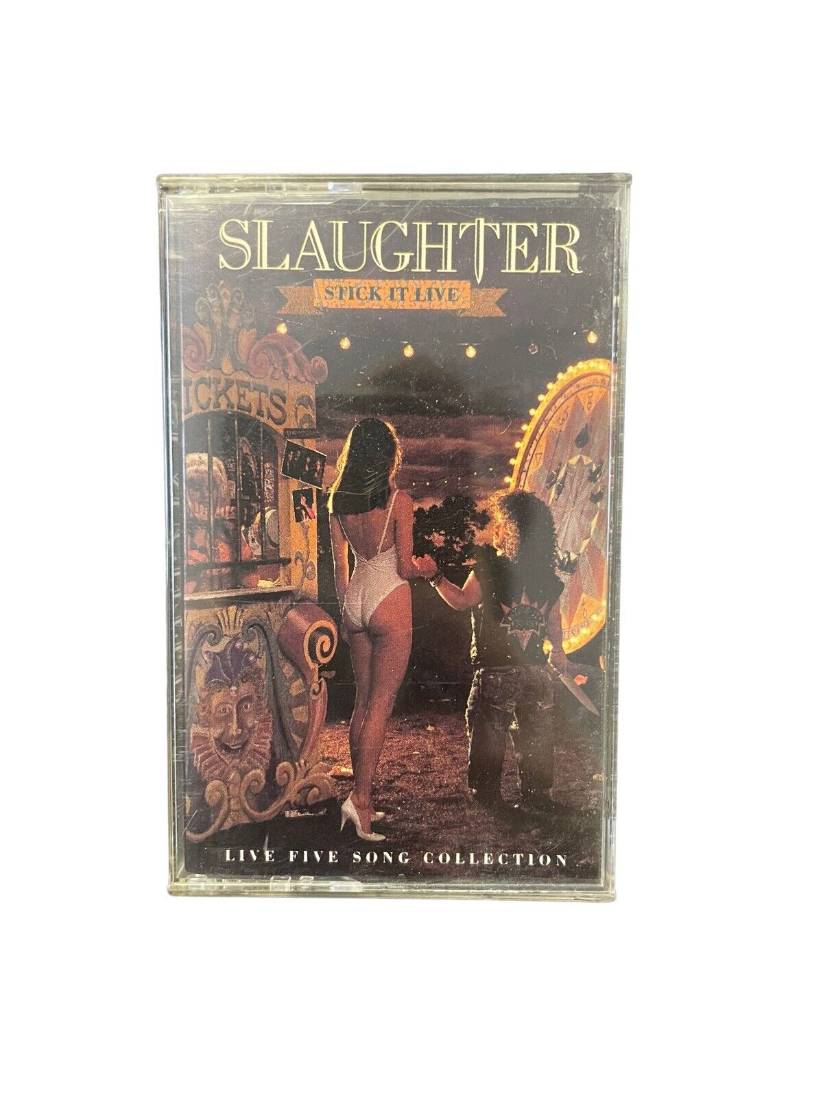 Slaughter Stick It Live 1990 Cassette Tape Chrysalis Records 5 Song Collection