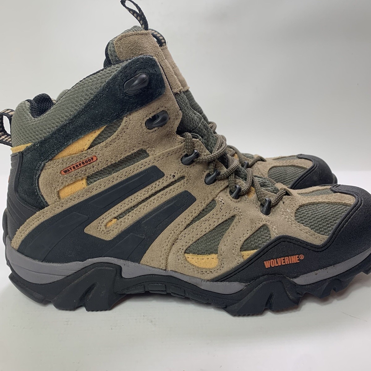 Wolverine Men\'s Sz 12 Wilderness Waterproof Mesh Suede Hiking Work Hunting Boots Wolverine Men main image 3
