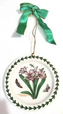 Portmeirion Amaryllis Belladona Lily CHRISTMAS TREE ORNAMENT 3" Plate