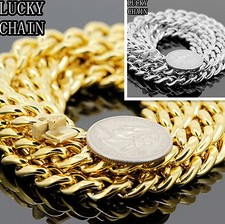 STAINLESS STEEL MIAMI CUBAN CURB CHAIN NECKLACE NEVER FADE 38"x 10mm/194g A19