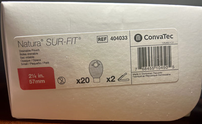 Convatec, 404033, SUR-FIT Natura Two-Piece Drainable Pouch