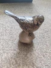 POOLE ENGLAND Blue Tit Bird Sitting on Mushroom Figurine Collectable