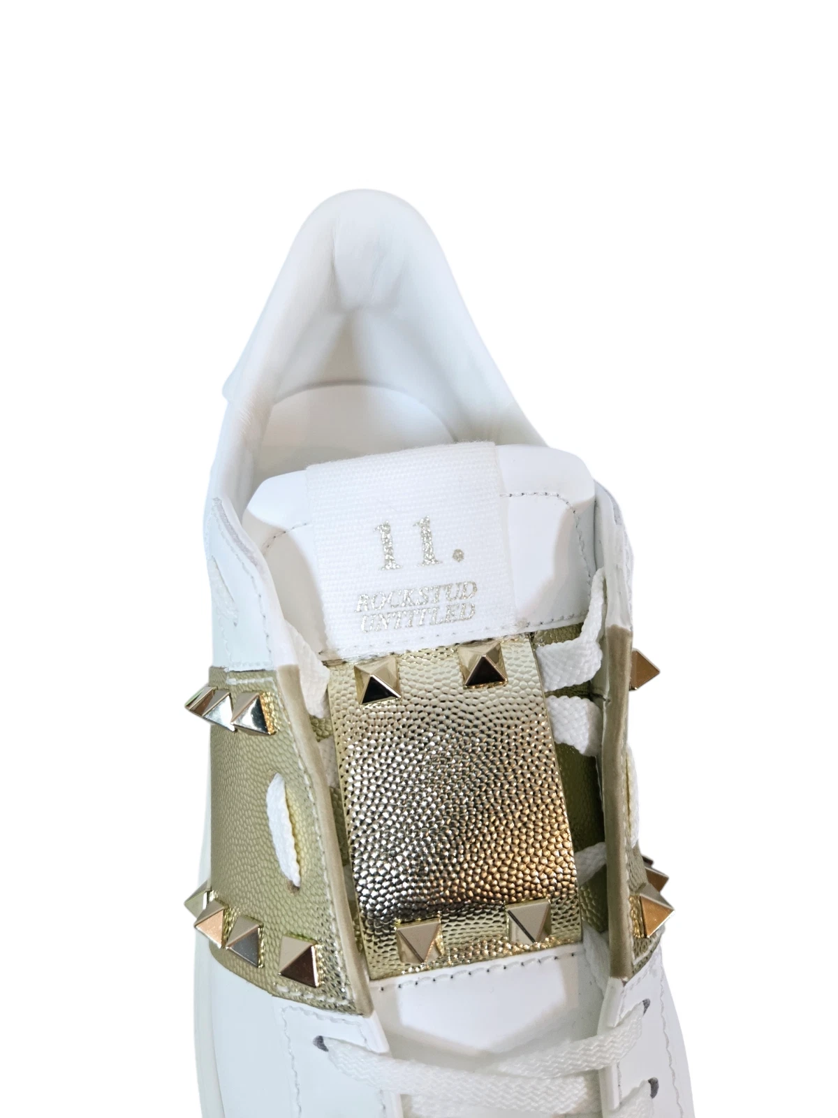 VALENTINO SNEAKER FLATFORM ROCKSTUD SENZA TITOLO IN PELLE DI VITELLO CON MICRO BORCHIE Taglia 40