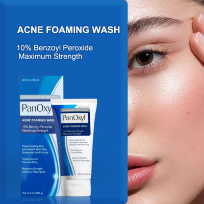 3PC Face Body Foaming Wash Acne PanOxyl 10% Benzoyl Peroxide Skin Care BRAND NEW