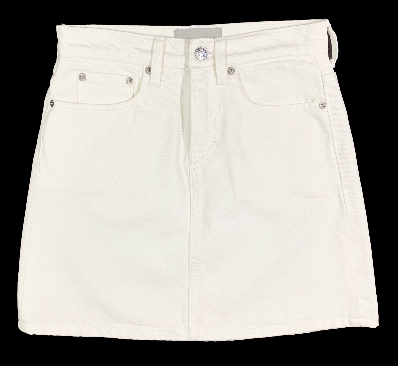 Everlane Womens White Denim Mini Skirt Size 24 Gem