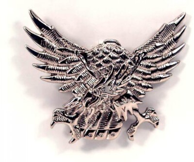 Buckle silberner Adler, Flying Eagle, Chrom, Gürtelschnalle