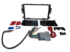 Double Din Stereo Radio Install Dash Kit w Antenna Adapter Wire Harness Pkg