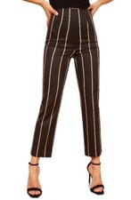 Reformation Marlon Pant In Black Tan Stripes Size 8