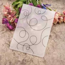 Stitched Swirls Lines Plastic Embossing Folder Scrapbooking Card Making Craft