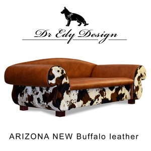 cowhide dog bed