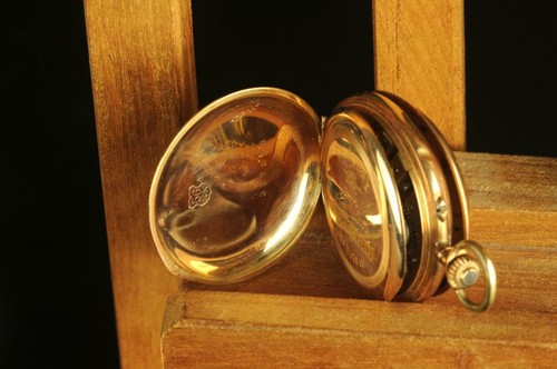 Dubois-Peseux Full Hunter Savonnette Anhänger Tasche 14K Pin Set Gold Uhr 18XXs - Bild 4 von 12