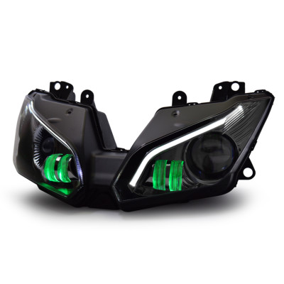 KT LED Headlight for Kawasaki Ninja 250 Ninja 300 2013-2018 Green