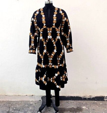 Sezane black embroidered dress ,Black , Size 34, ( RE16 )