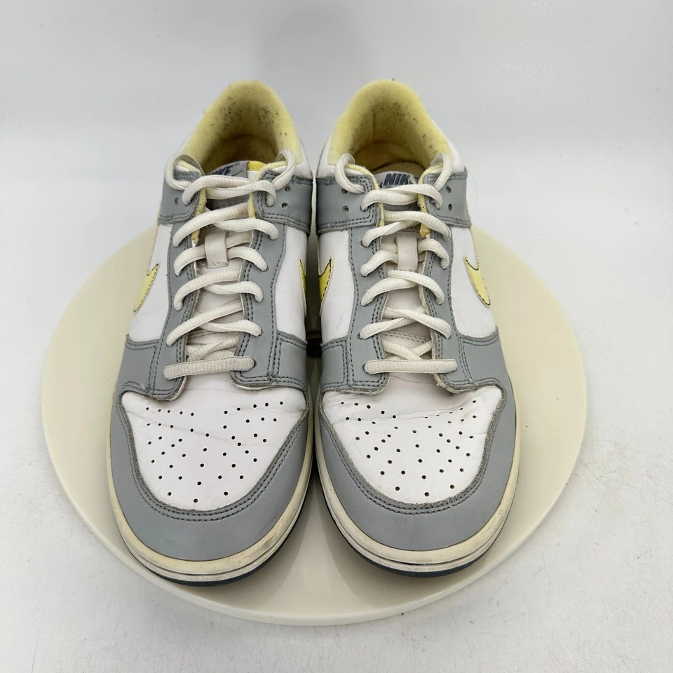 Nike Dunk Low Top Talla 7Y Mujer 8.5 309601-172 Blanco Gris Limón Zapatos de Entrenamiento Foto 4 de 4