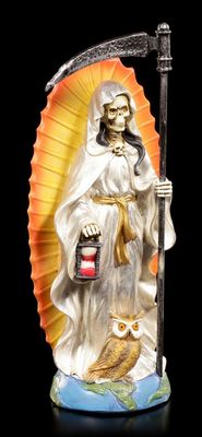 Reaper Figur - Santa Muerte weiß - Statue mexikanisch Schutz Glück Liebe