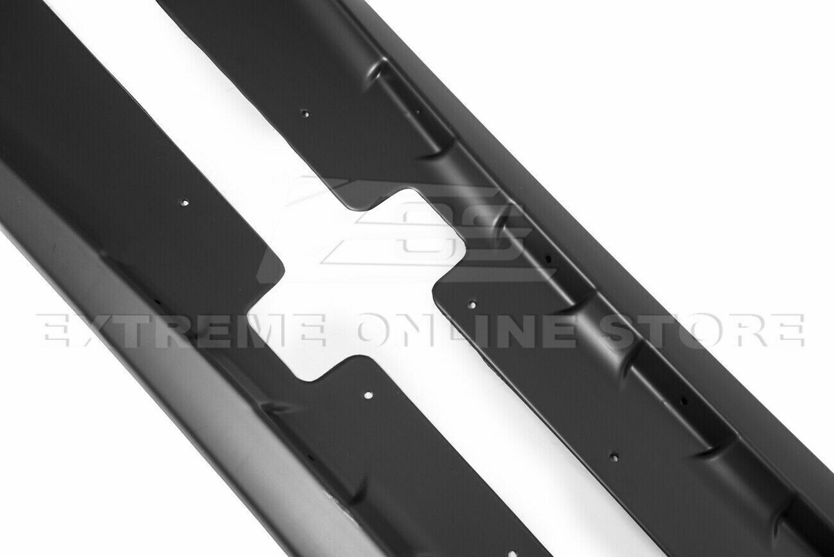 Extended ZR1 Style Side Skirt & Rocker Panel Kit For 1997-2004 Chevy Corvette C5 - ABS Matte Black, Includes Mud Flaps