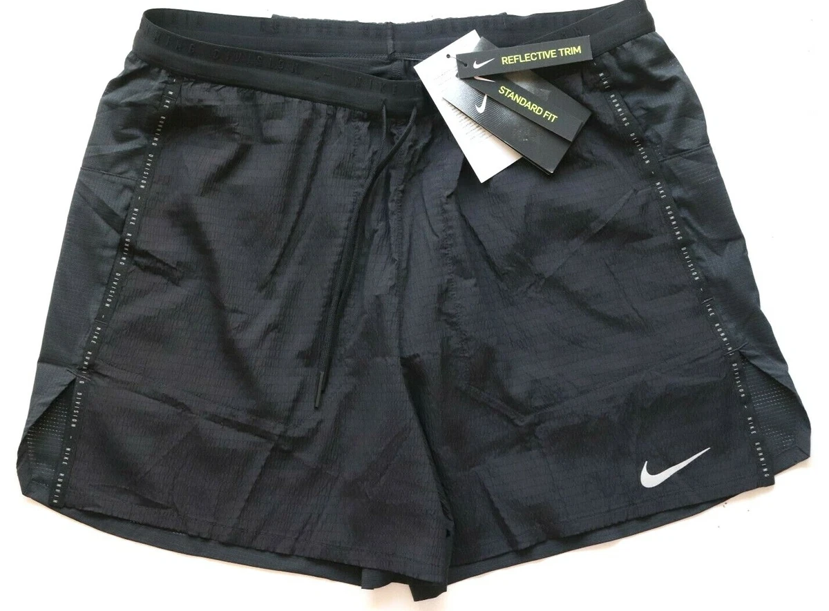 NIKE FLEX STRIDE RUN DIVISION RUNNING 5 2IN1 SHORTS BLACK DA1300-010 MEN L