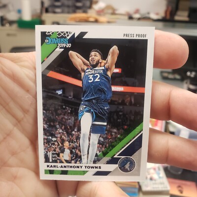 2019-20 Panini Donruss Press Proof Purple Karl-Anthony Towns # 123 #ed 23/199