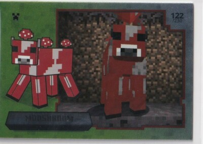 Panini Minecraft Adventure Trading Cards Karte Nr. 122 Metallic Card Mooshroom