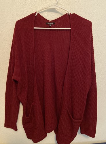 Pink Clover Textured Two Pocket Cardigan Maroon Size Small Stitch Fix | eBay