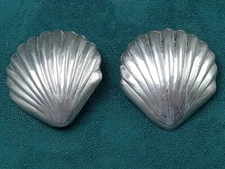 Designer Sterling Silver TILO Sea Shell Theme Clip Earrings: TS-45, .925 Mexico
