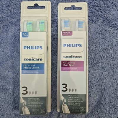 Philips Sonicare Gum Care/Plaque Control Brush Heads - White (6 Total)