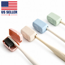 4Pcs Portable Toothbrush Head Cover Travel Protector Case Cap Box Holder