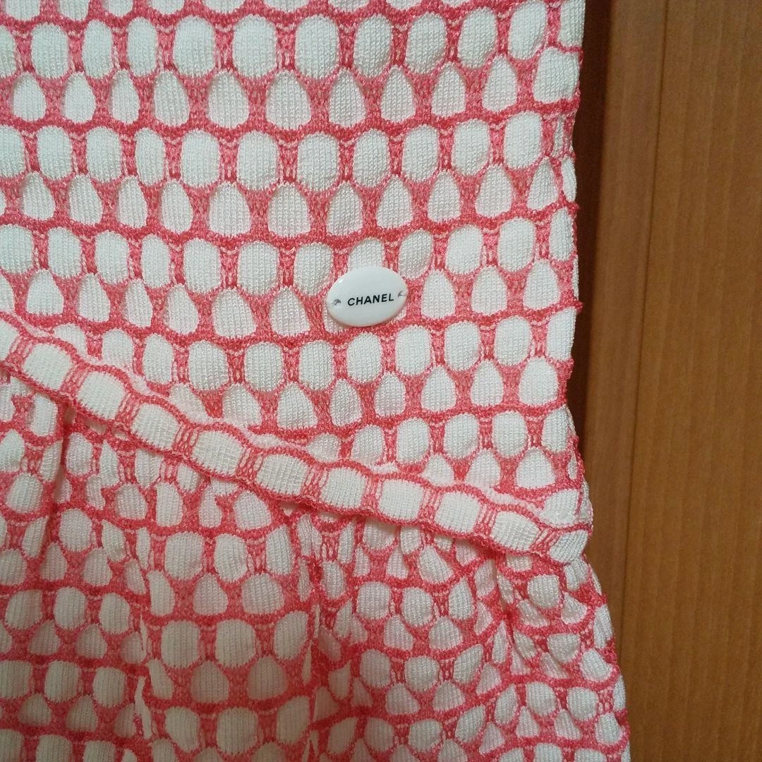 Chanel — Authentic Chanel Dress Size:M Pink/White good condition SK1700