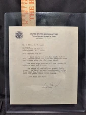 George Bush Signed letter United States Liaison Office Beijing China 1975 W/COA 