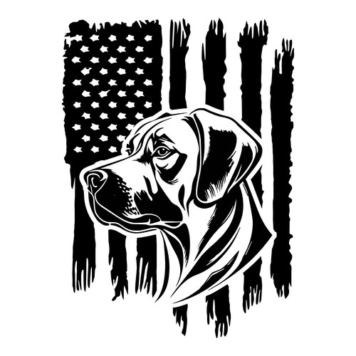 Distressed American Flag Rhodesian Ridgeback Dog Puppy USA Patriot ...