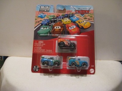 MATTEL/PIXAR CARS  MINI RACERS JIM REVERICK,TIM TREADLESS,MICHAEL ROTOR (3 PACK)