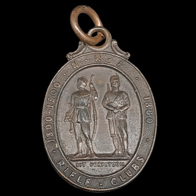 1911 Bisley Rifle Club Medaille 1000 Yards Schießmedaille L Fletcher