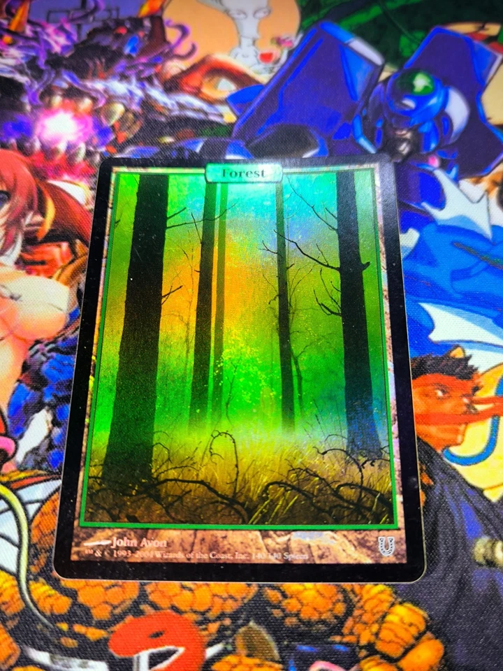 MTG Forest 🇬🇧 GD Legendary John Avon Full-Art Basics FOIL Unhinged 2004 OG - Bild 2 von 4