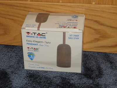 V-Tac VT-7668 E27 Beton Pendelleuchte hellbraun