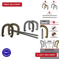Franklin Sports Horseshoes Set - Official Weight Steel Game for Outdoor Fun