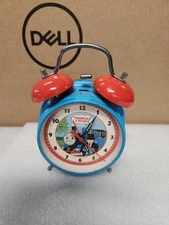 2001 THOMAS THE TANK ENGINE & FRIENDS Working Twin Bell Alarm Clock ~ Red & Blue