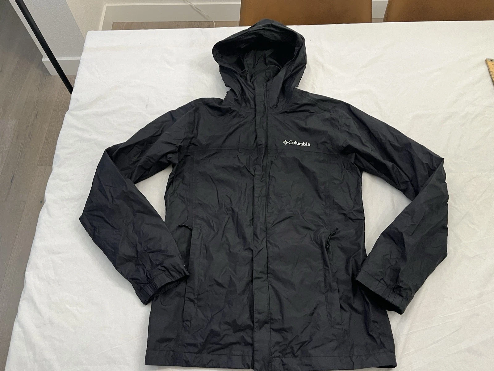 Mens Small Columbia Packable Shell Jacket Black