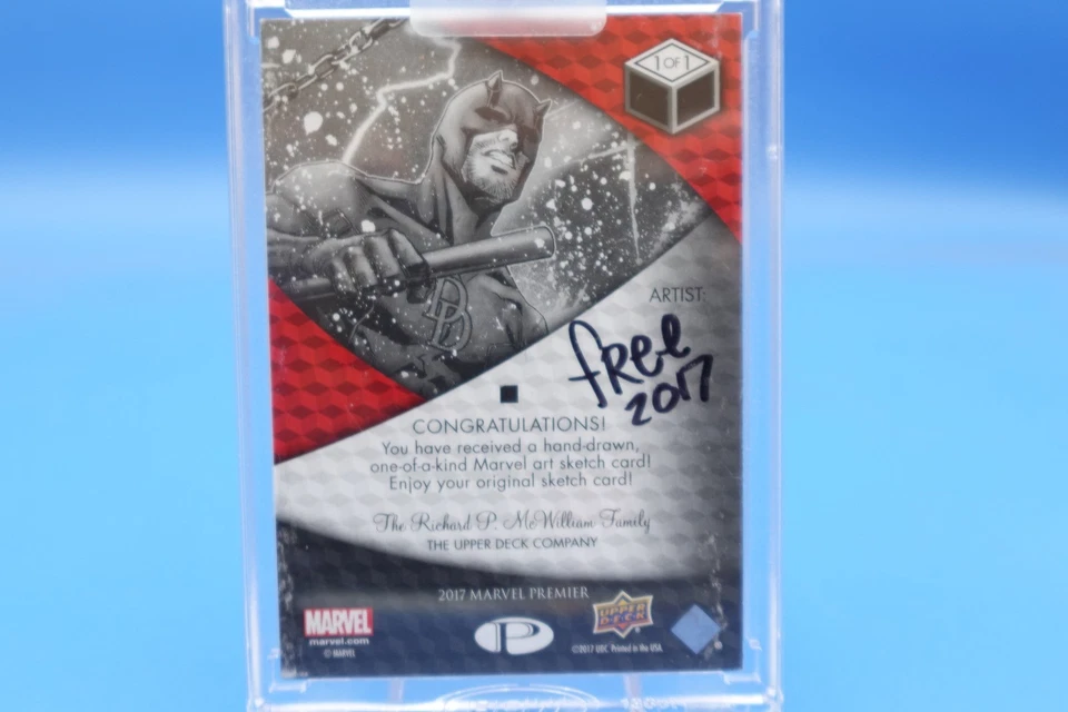 2017 Upper Deck Marvel Premiere Daredevil Artist Sketch Free - Image 2 of 2