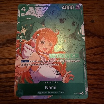 【PSA10】ナミ プロモカードパック ONE PIECEカード　P-102 Nami P-102 Winner Promotional Card Set 2025 One Piece English | eBay
