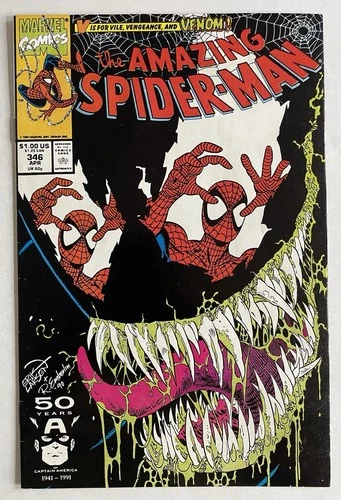 The Amazing Spider-Man #346 (1991) Marvel – Venom Cover by E. Larsen – VF/NM Key