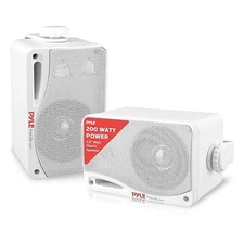 Pyle Outdoor Waterproof Wireless Bluetooth Speaker - 3.5 Inch Pair 3-way Active