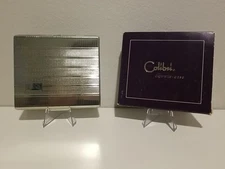 VINTAGE Colibri Silver Tone CIGARETTE CASE Made In England w/ Box Engraved ERH