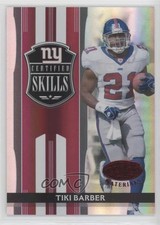 2006 Leaf Certified Materials Certified Skills Red /250 Tiki Barber #CS-17 v1i