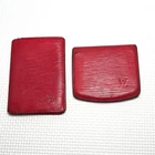 LOUIS VUITTON Epi Card Case Coin purse Leather Lot of 2 Used Authentic ps2604-ps