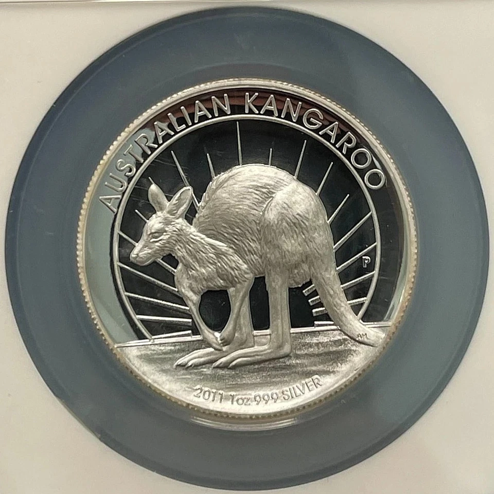 2011-P Australia $1 High Relief Kangaroo NGC PF69 UC One Of First 4000 Struck - Image 2 of 3
