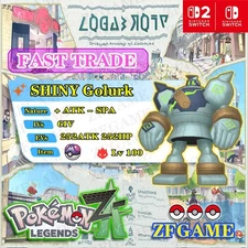 ✨6IV SHINY Golurk + EVS 🚀 POKEMON LEGENDS ZA ✨Online delivery⚡ALPHA